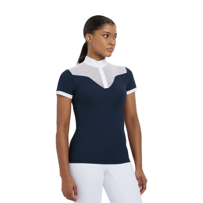 Lemieux - Polo de concours manches courtes femme Emily marine | - Ohlala