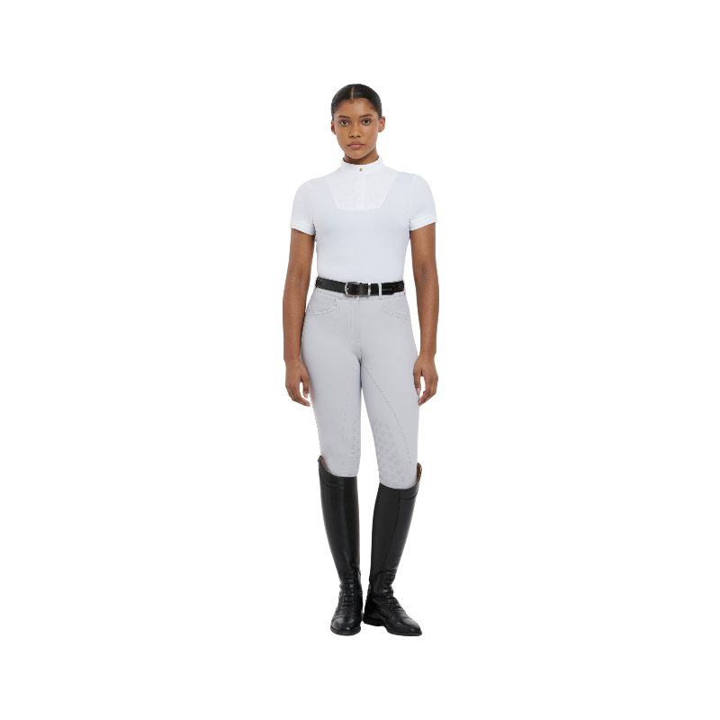 Lemieux - Polo de concours manches courtes femme Sophia blanc | - Ohlala