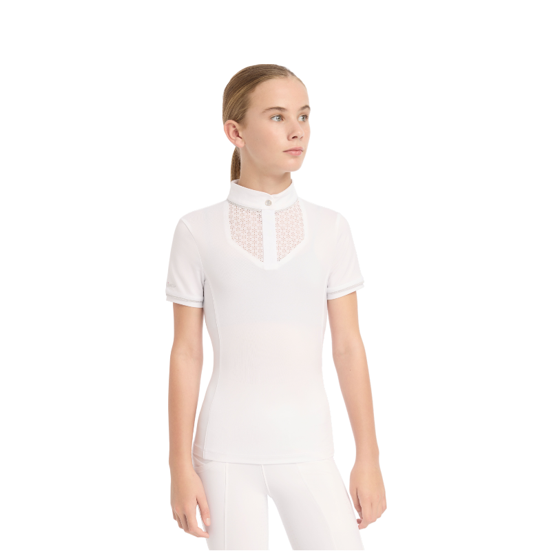 Lemieux - Polo de concours manches courtes junior Young Rider Belle blanc | - Ohlala