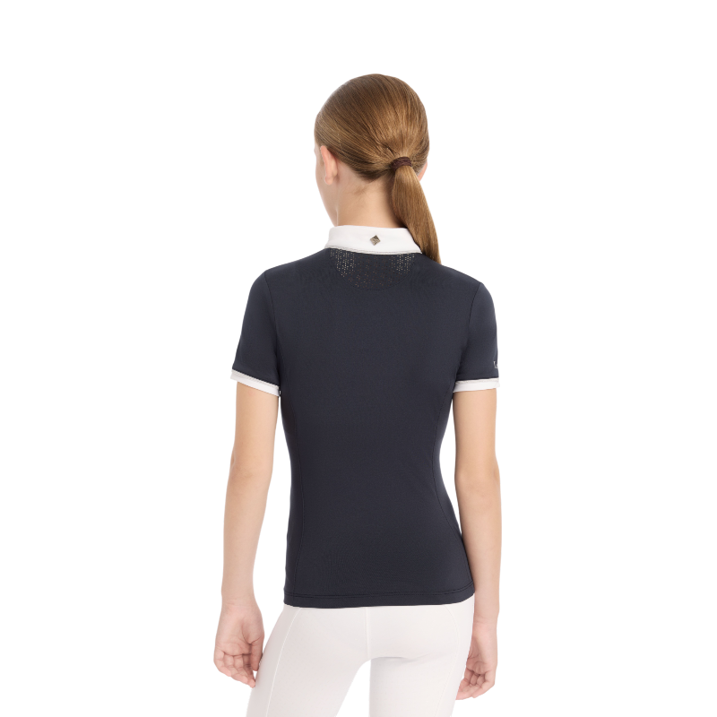 Lemieux - Polo de concours manches courtes junior Young Rider Belle marine | - Ohlala