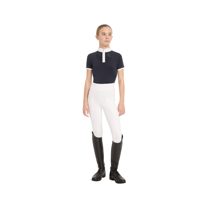 Lemieux - Polo de concours manches courtes junior Young Rider Belle marine | - Ohlala