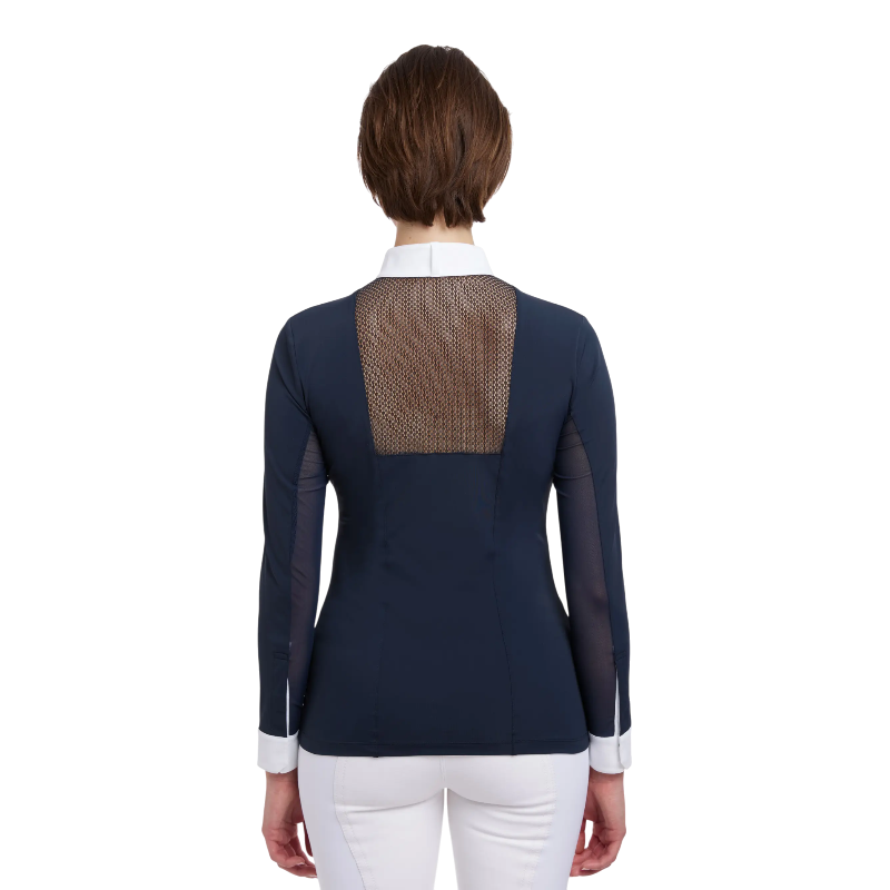 Lemieux - Polo de concours manches longues femme Camille marine | - Ohlala