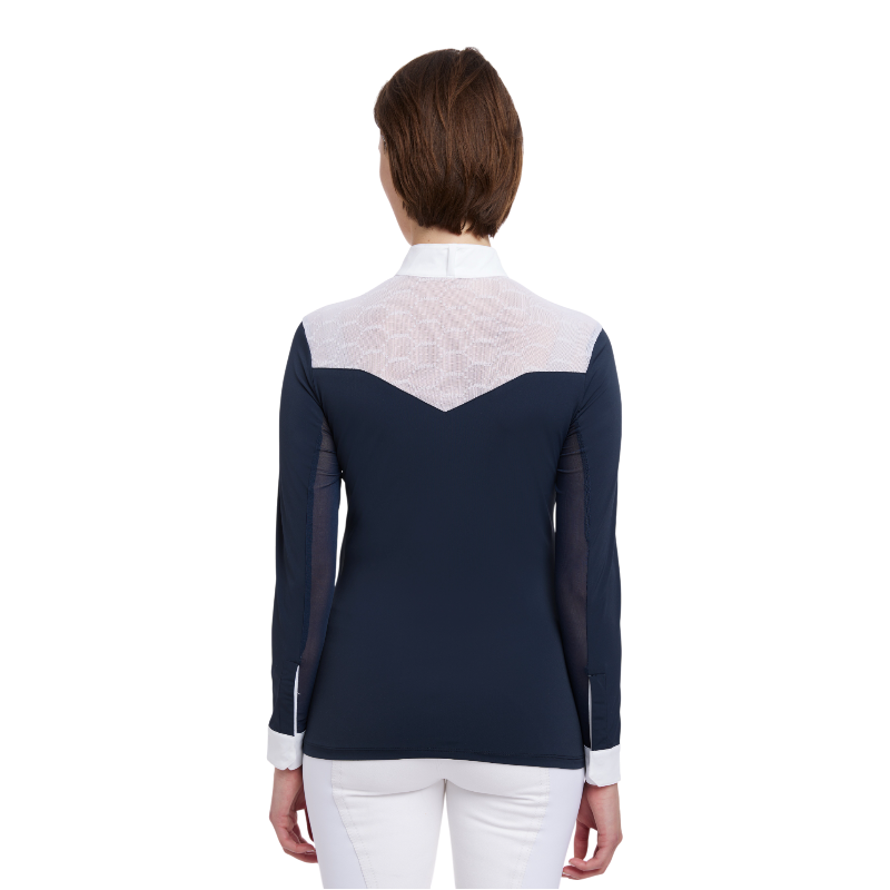 Lemieux - Polo de concours manches longues femme Emily marine | - Ohlala