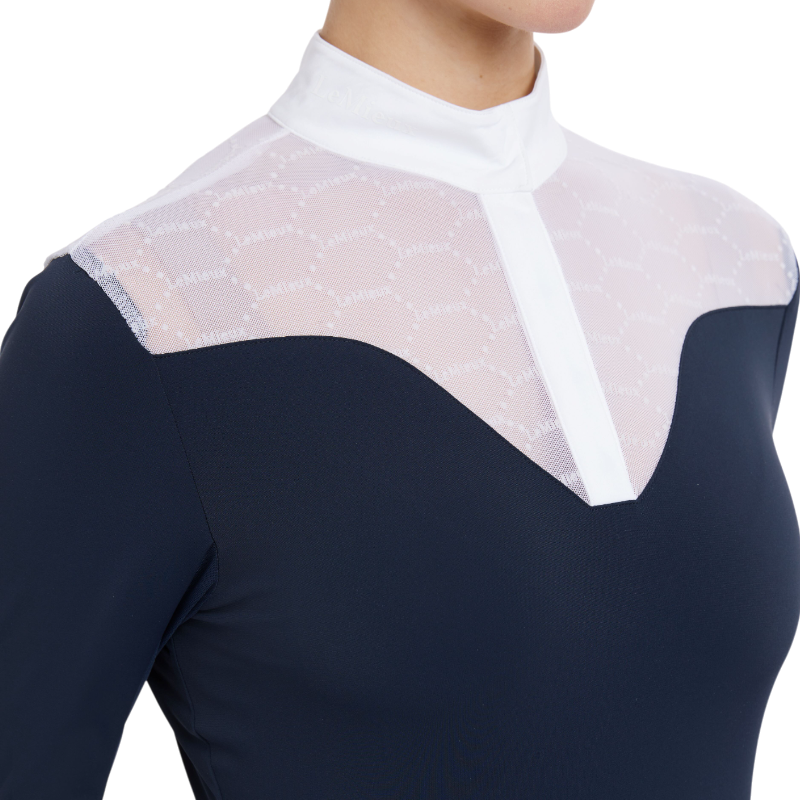 Lemieux - Polo de concours manches longues femme Emily marine | - Ohlala