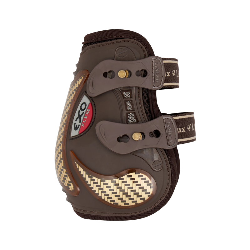 Lemieux - Protège-pâturons Exo-Flex marron/ or | - Ohlala