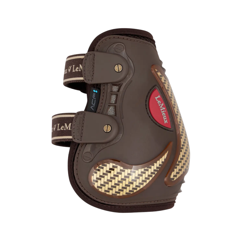 Lemieux - Protège-pâturons Exo-Flex marron/ or | - Ohlala