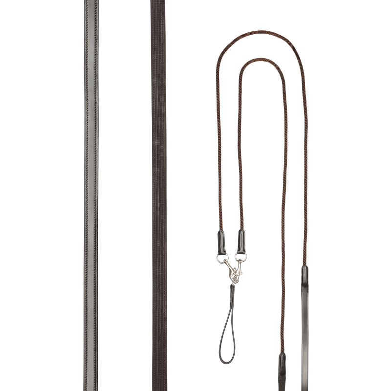 Lemieux - Rênes allemandes en cuir marron | - Ohlala