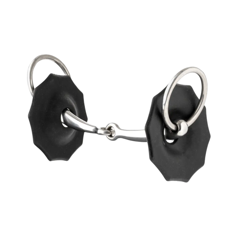 Lemieux - Rondelles de mors en caoutchouc Contoured noir | - Ohlala