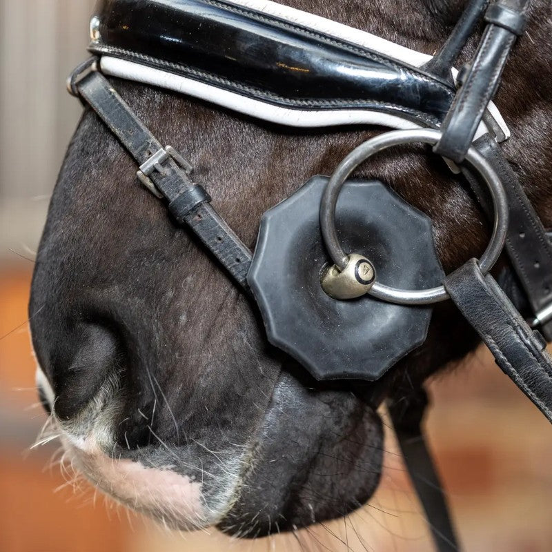 Lemieux - Rondelles de mors en caoutchouc Contoured noir | - Ohlala