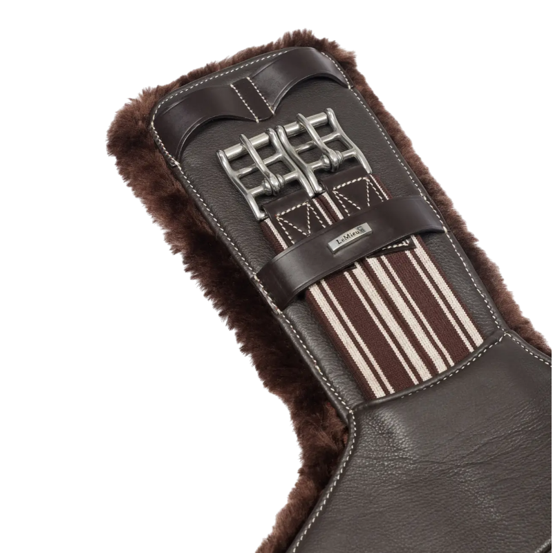 Lemieux - Sangle bavette courte doublure laine synthétique Arika marron | - Ohlala