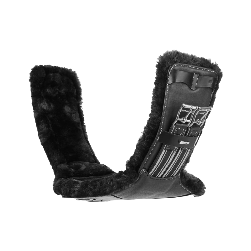 Lemieux - Sangle bavette courte doublure laine synthétique Arika noir | - Ohlala