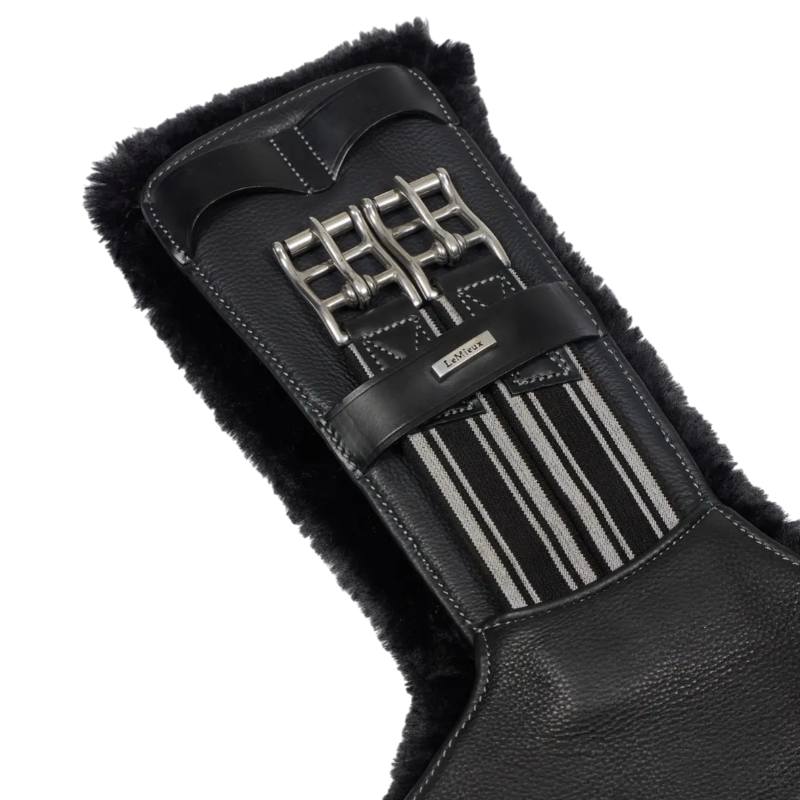 Lemieux - Sangle bavette courte doublure laine synthétique Arika noir | - Ohlala