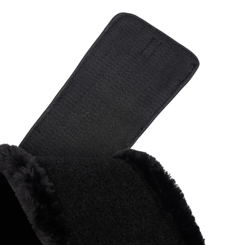 Lemieux - Sangle bavette courte doublure laine synthétique Arika noir | - Ohlala