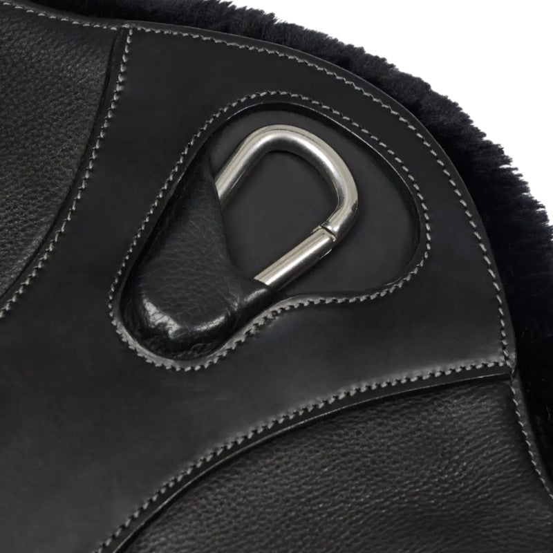 Lemieux - Sangle bavette courte doublure laine synthétique Arika noir | - Ohlala