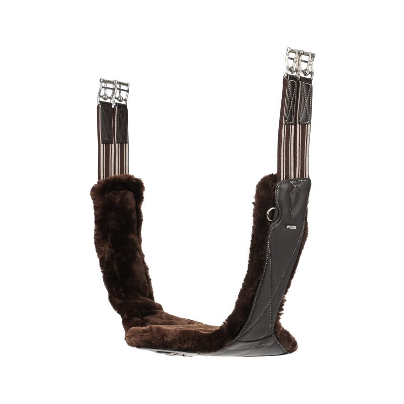 Lemieux - Sangle bavette doublure laine synthétique Arika marron | - Ohlala