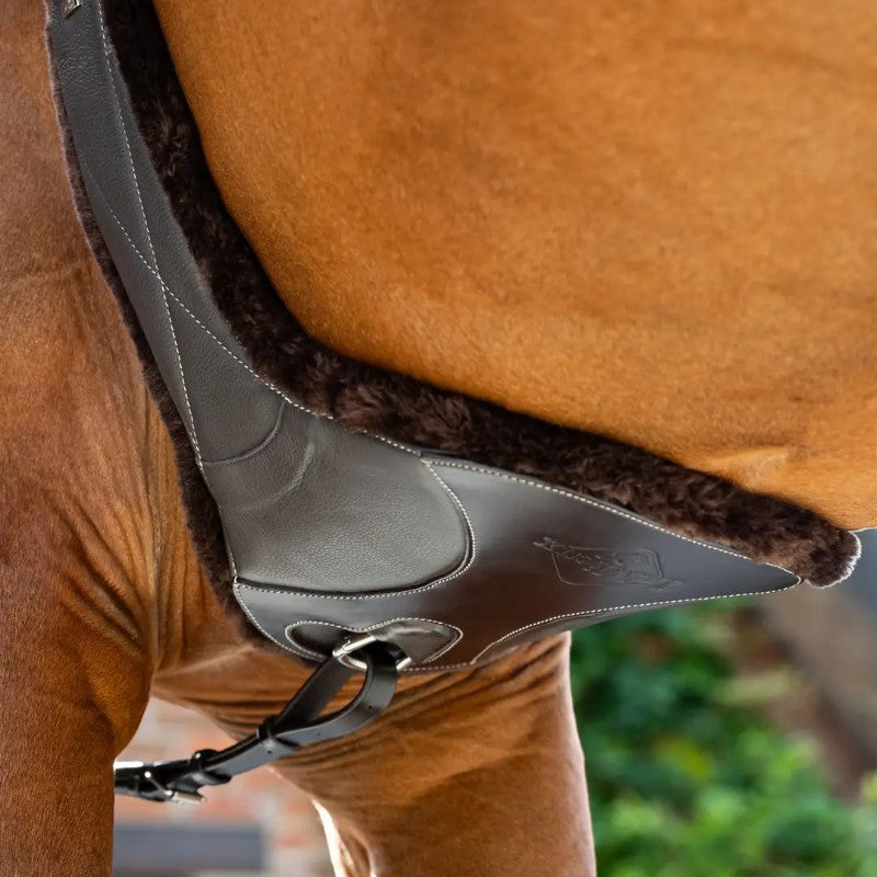 Lemieux - Sangle bavette doublure laine synthétique Arika marron | - Ohlala