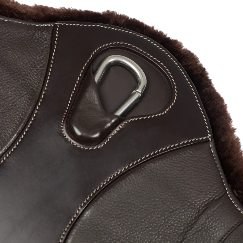 Lemieux - Sangle bavette doublure laine synthétique Arika marron | - Ohlala