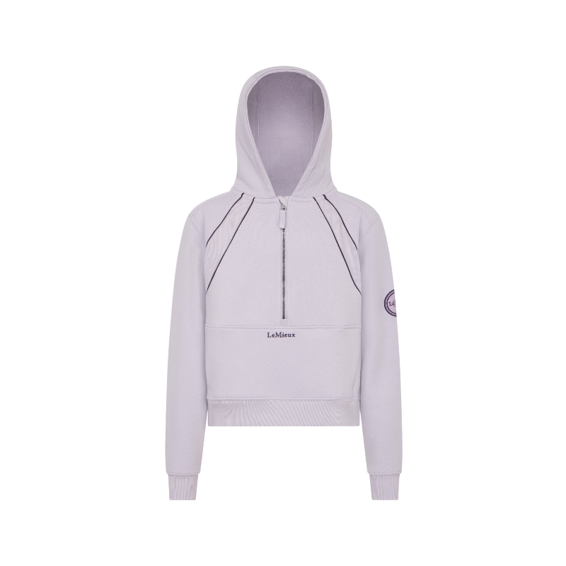 Lemieux - Sweat à capuche demi-zippé enfant Young Rider Hettie lilac | - Ohlala
