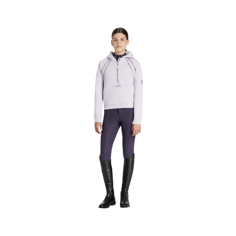 Lemieux - Sweat à capuche demi-zippé enfant Young Rider Hettie lilac | - Ohlala