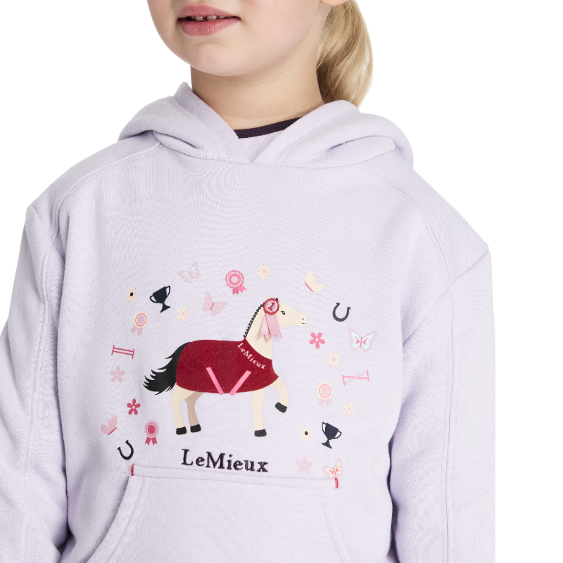 Lemieux - Sweat à capuche enfant Mini Romi lilac | - Ohlala