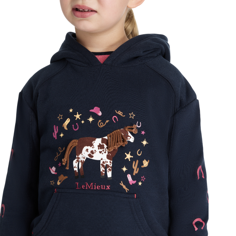 Lemieux - Sweat à capuche enfant Mini Romi marine | - Ohlala