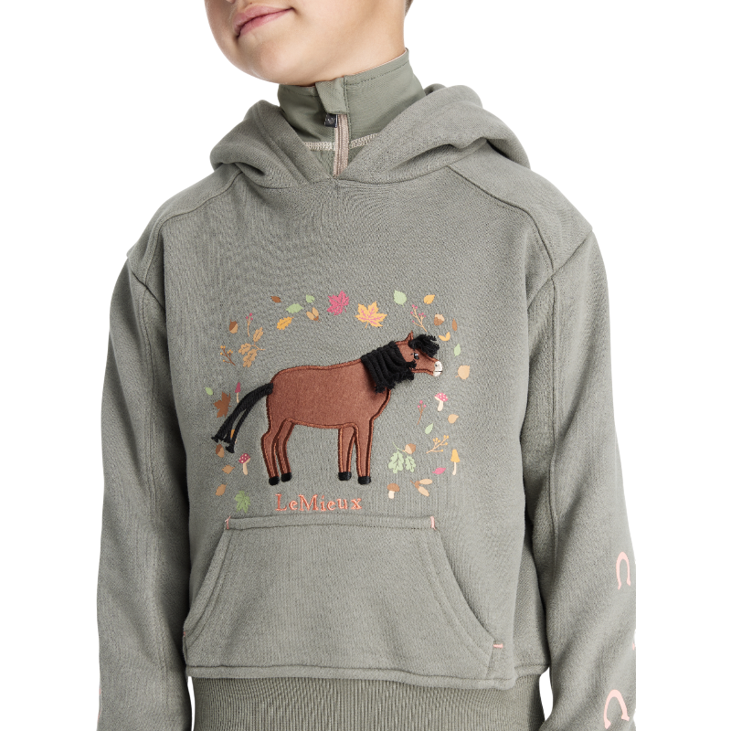 Lemieux - Sweat à capuche enfant Mini Romi rosemary | - Ohlala