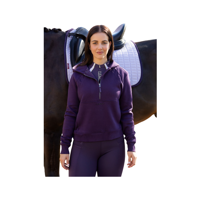 Lemieux - Sweat à capuche femme demi-zippé Henrietta juniper | - Ohlala