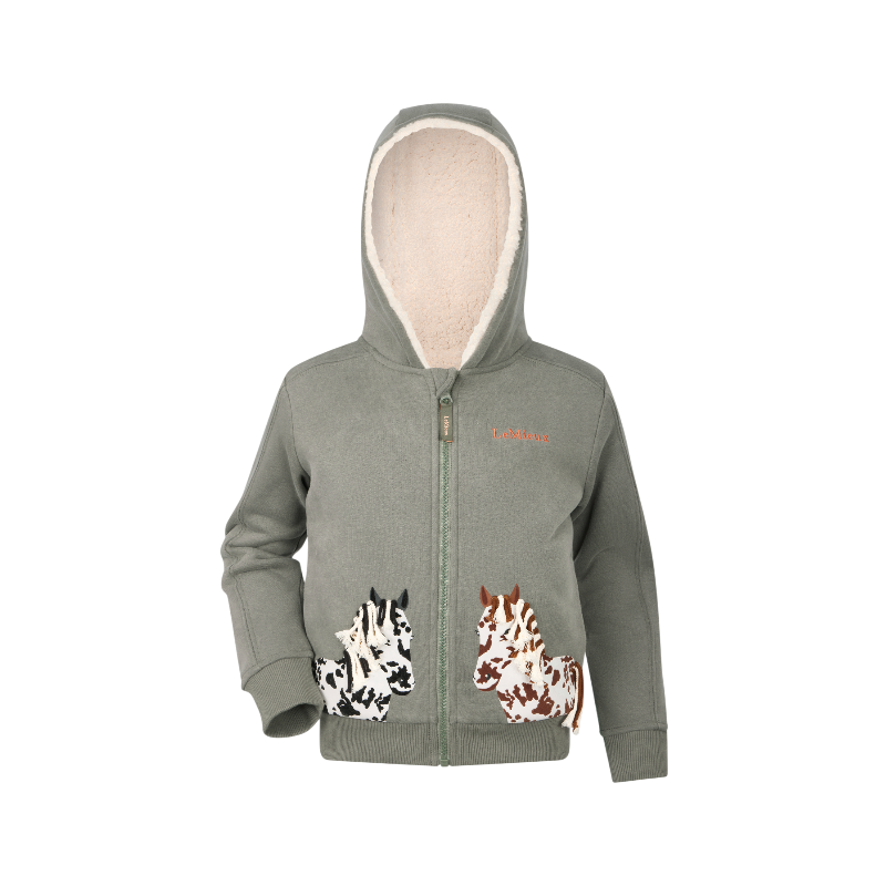 Lemieux - Sweat à capuche zippé enfant Poney Mini Charlie rosemary | - Ohlala