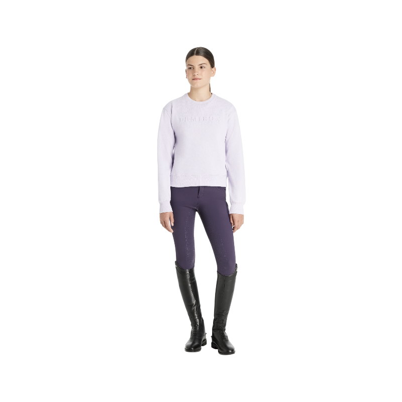 Lemieux - Sweat à col rond enfant Young Rider Carmen lilac | - Ohlala
