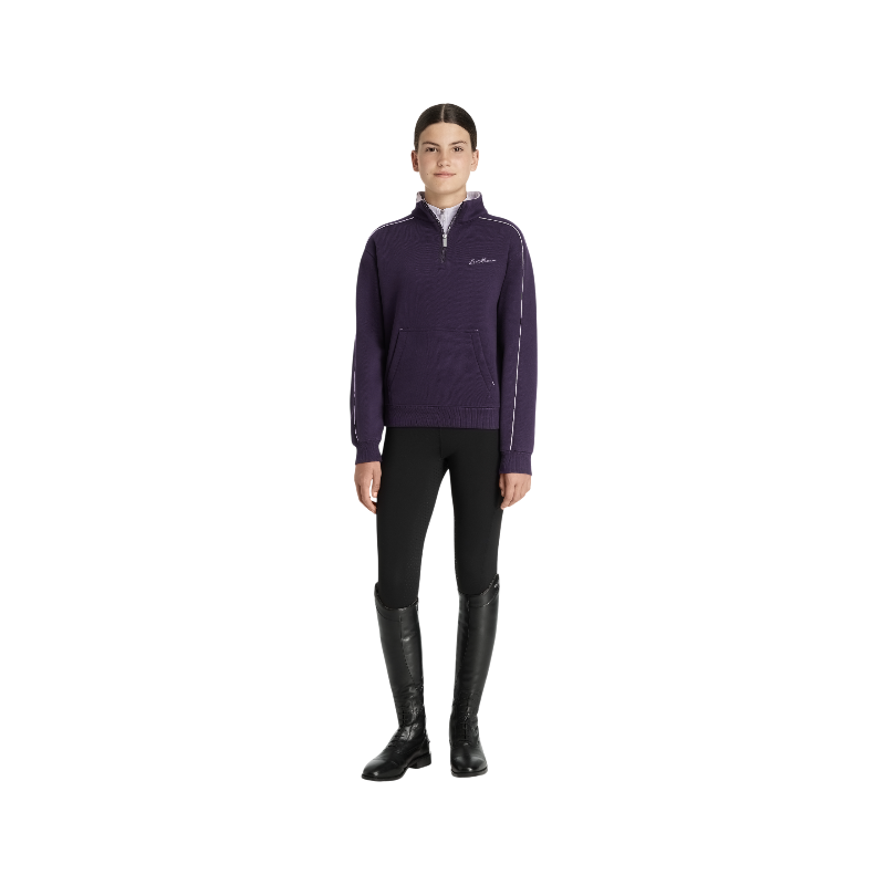Lemieux - Sweat col zippé enfant Young Rider Kate juniper/ lilac | - Ohlala