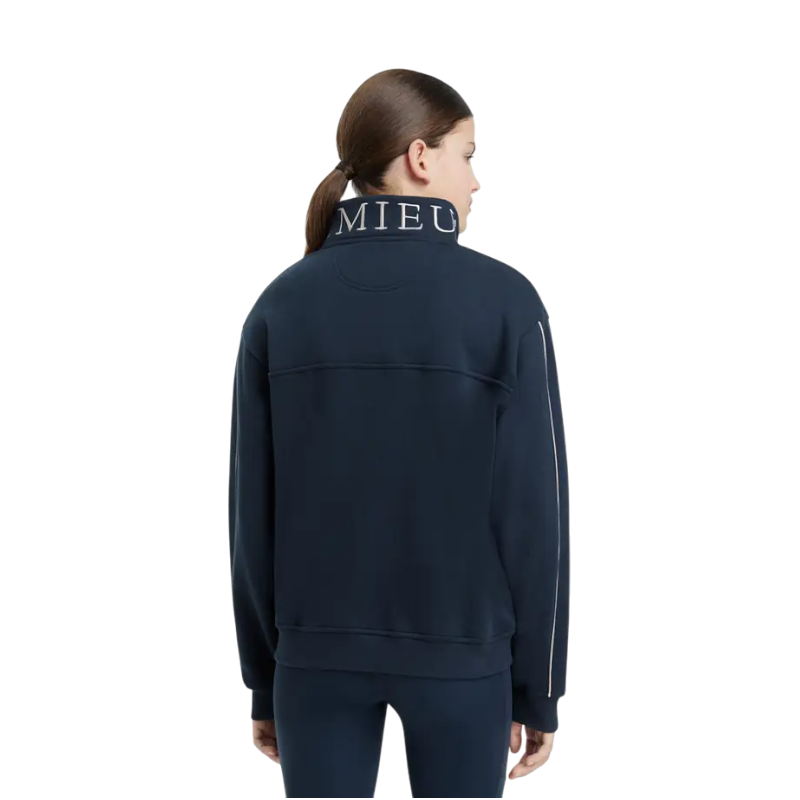 Lemieux - Sweat shirt col zippé enfant Young Rider Kate marine | - Ohlala