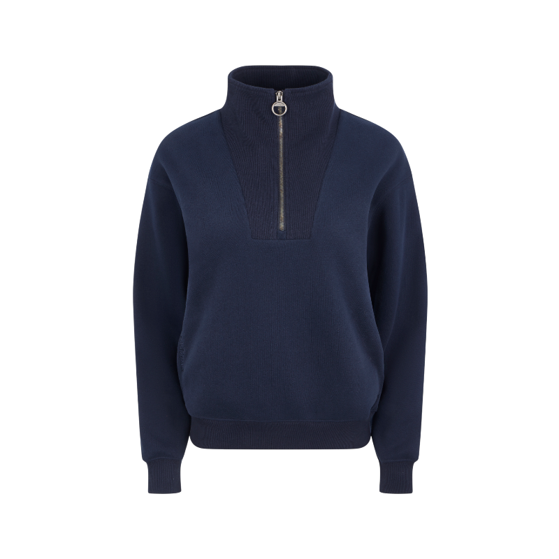 Lemieux - Sweatshirt femme col zippé Keira marine | - Ohlala