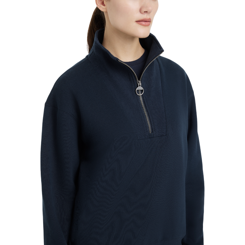 Lemieux - Sweatshirt femme col zippé Keira marine | - Ohlala