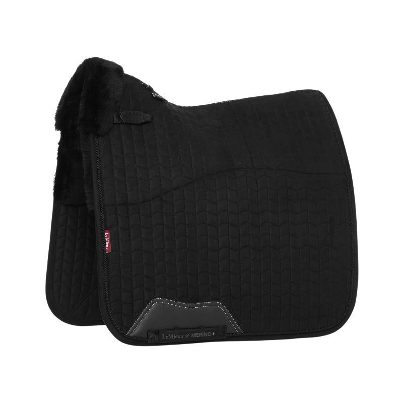 Lemieux - Tapis de dressage Merino + avec amortisseur intégré noir | - Ohlala