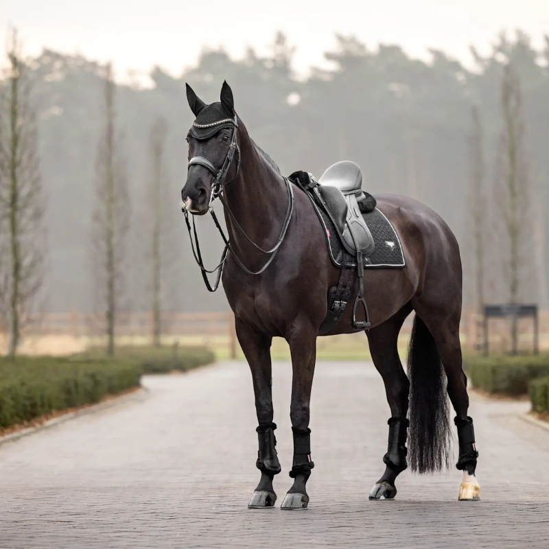 Lemieux - Tapis de dressage Puissance Suede Square noir | - Ohlala