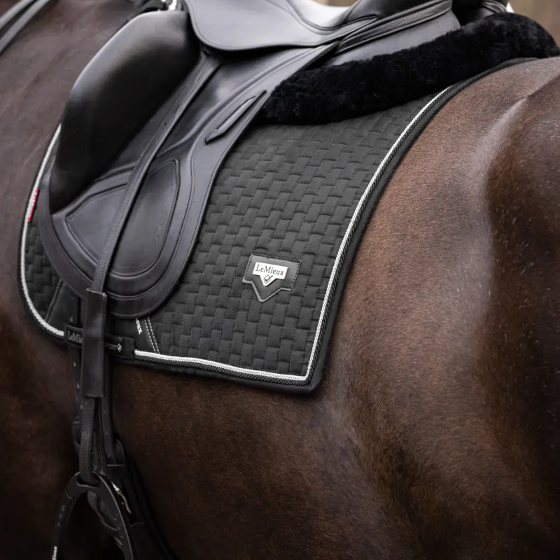 Lemieux - Tapis de dressage Puissance Suede Square noir | - Ohlala