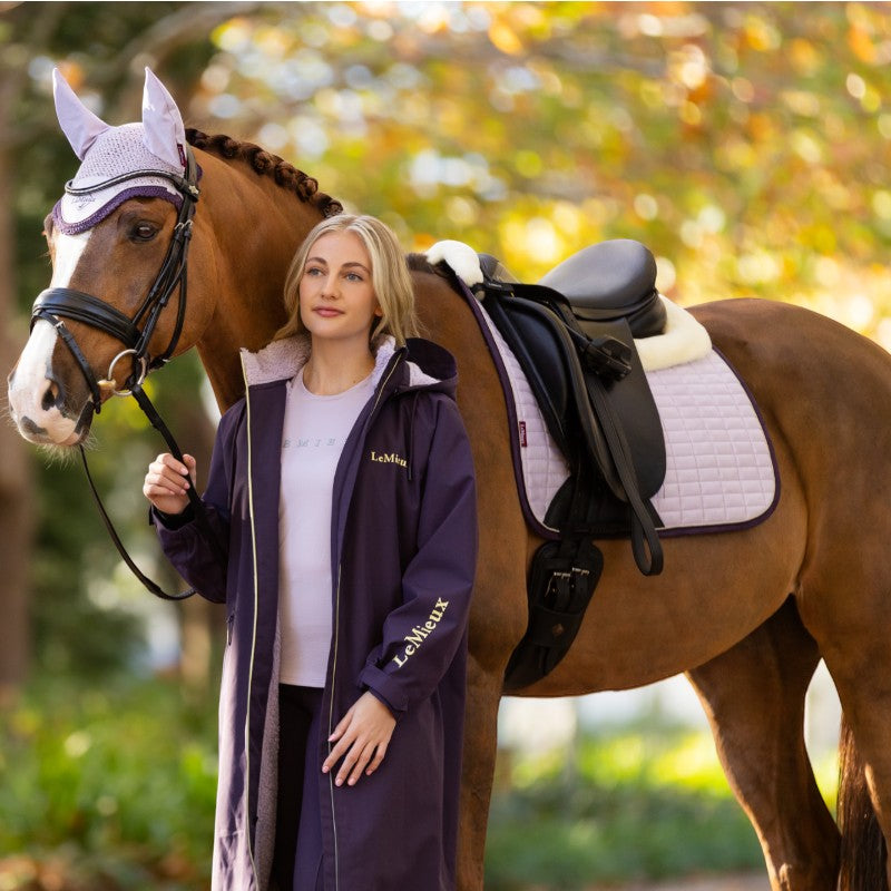 Lemieux - Tapis de dressage Square suédine mérinos+ lilac | - Ohlala