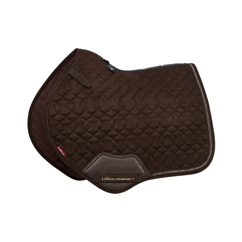 Lemieux - Tapis de selle Crystal Suede Close Contact Square marron | - Ohlala