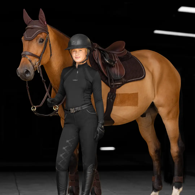 Lemieux - Tapis de selle Crystal Suede Close Contact Square marron | - Ohlala