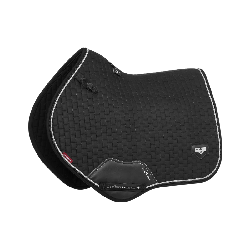 Lemieux - Tapis de selle Puissance Suede Close Contact Square noir | - Ohlala