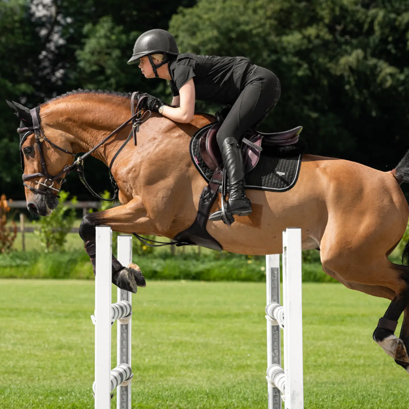 Lemieux - Tapis de selle Puissance Suede Close Contact Square noir | - Ohlala