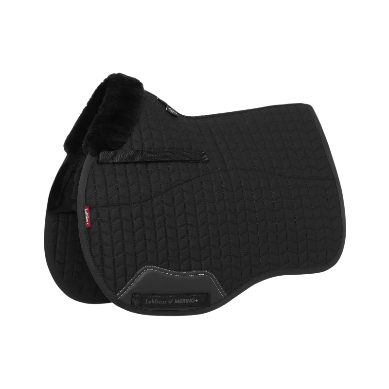 Lemieux - Tapis de selle Square Mixte Merino + noir | - Ohlala