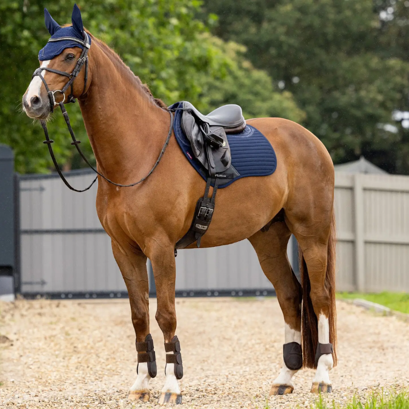 Lemieux - Tapis de selle Square Soft Shell anti glisse marine | - Ohlala