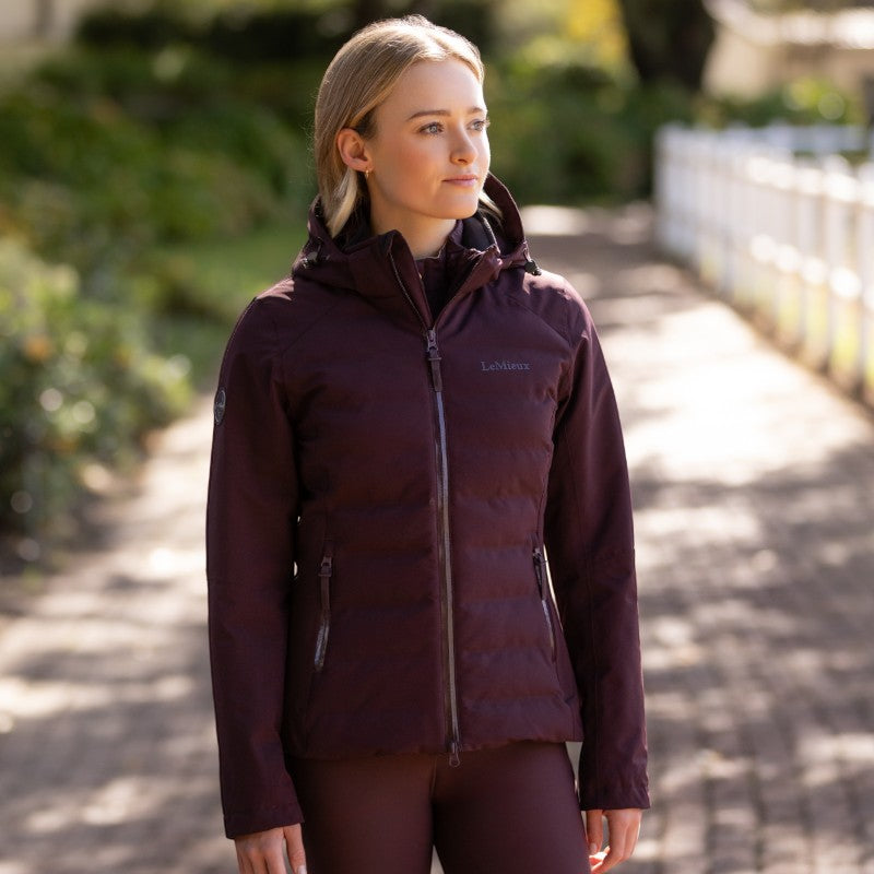 Lemieux - Veste femme hybride imperméable Brooke damson | - Ohlala