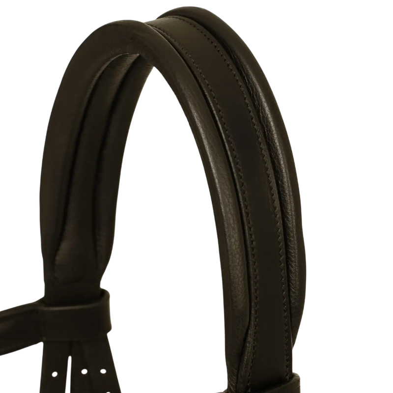 Lemieux - Bridon Arika muserolle basse marron/ argent | - Ohlala