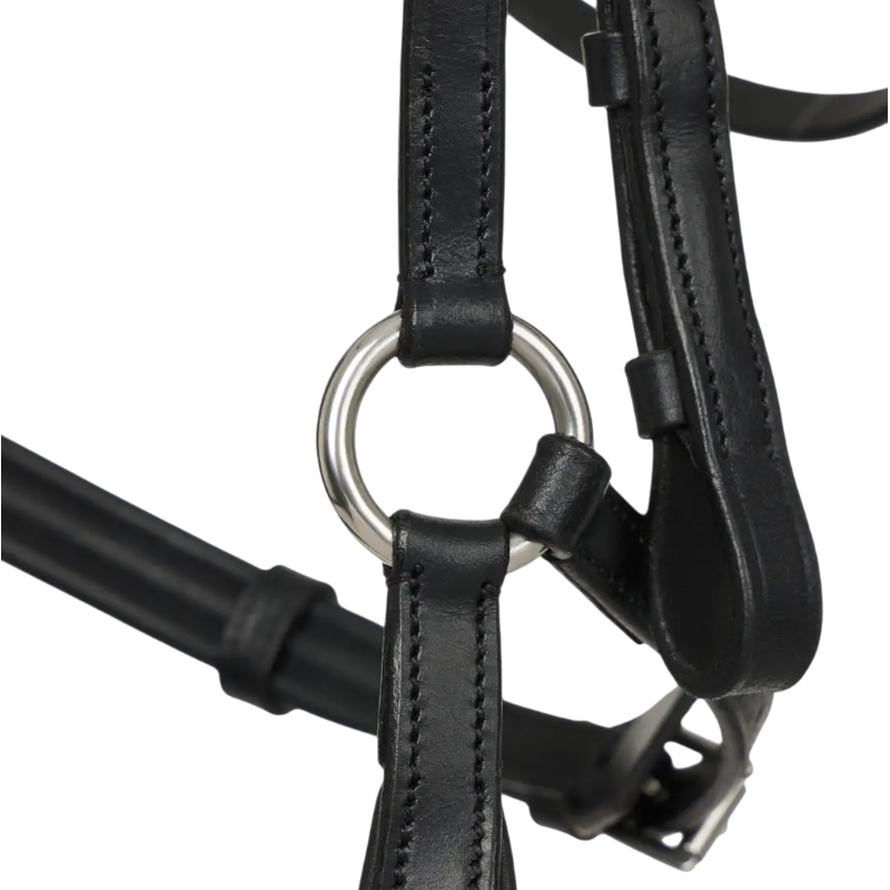 Lemieux - Bridon Arika muserolle basse noir/ argent | - Ohlala