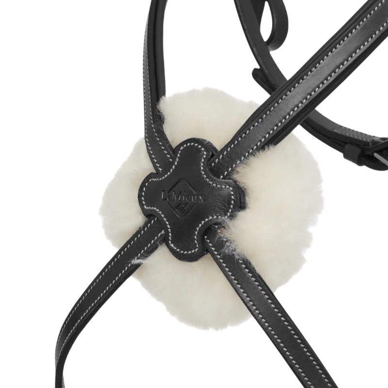 Lemieux - Bridon muserolle croisée Arika noir/ argent | - Ohlala