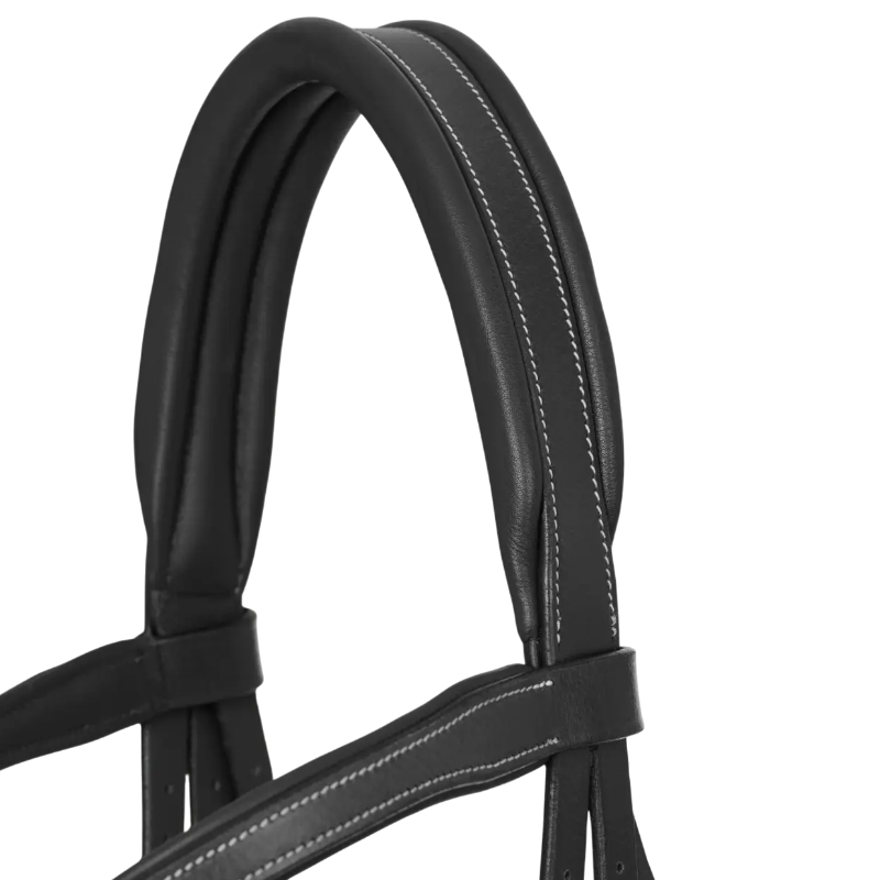 Lemieux - Bridon muserolle croisée Arika noir/ argent | - Ohlala