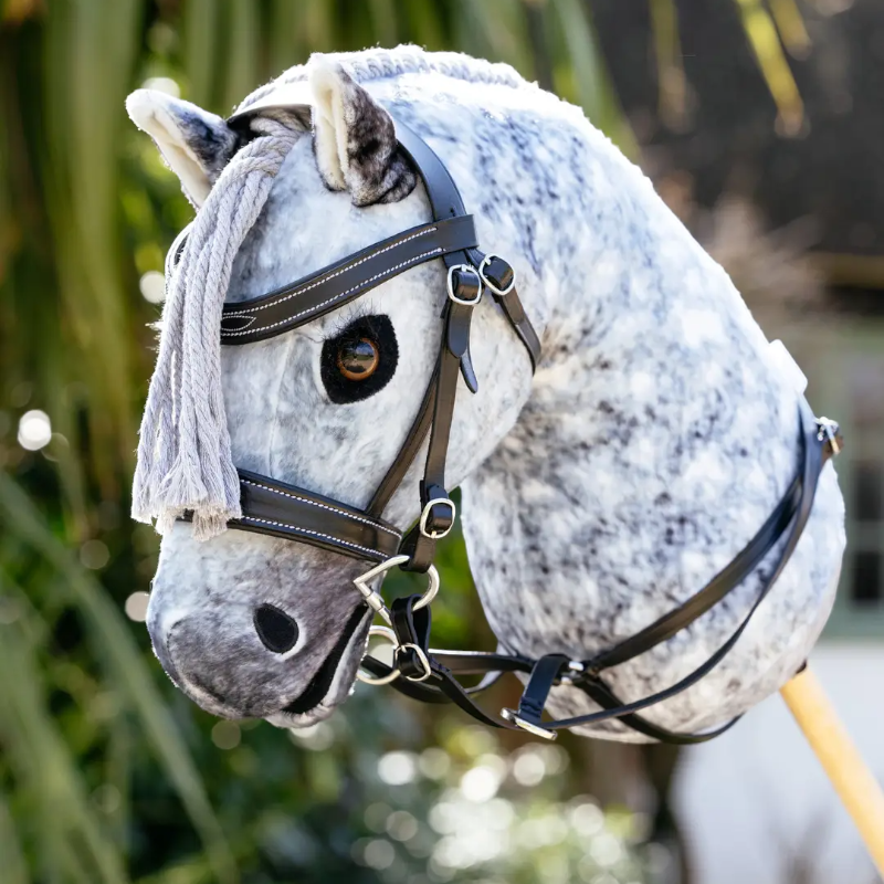 Lemieux - Martingale à anneaux pour hobby horse noir | - Ohlala