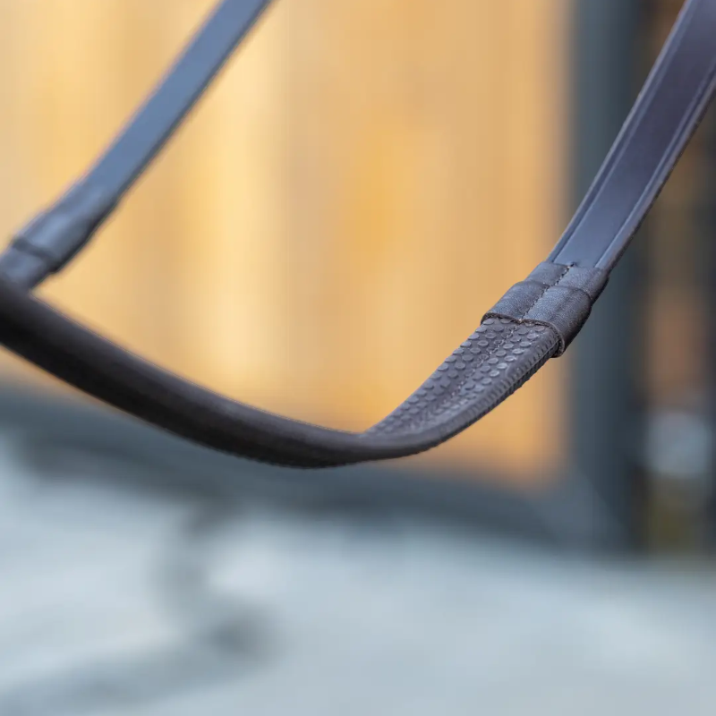 Lemieux - Rênes en caoutchouc marron/ argent | - Ohlala